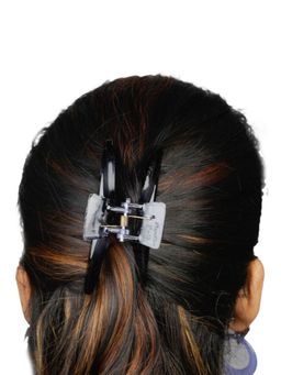 Accessher - Grey, Brown Color Acrylic Material Stone Clutcher for Women pack of 3