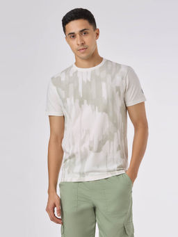 Pepe Jeans - Men White Cotton Blend Half Sleeves T-Shirt