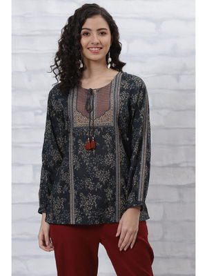 Rangriti - Long Black - Red And White Design