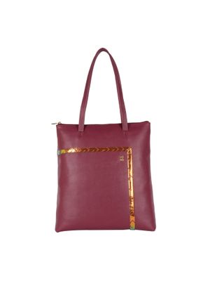 Scattered Generations Red Large Tote Shoulder Bag