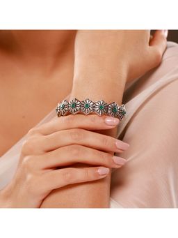Voylla - Green Phulwari Harini Oxidised Bangle