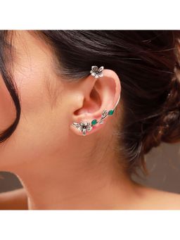 Voylla - Green Phulwari Vanamaya Oxidised Ear Cuff