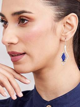 Fabindia - Navy Blue Dangler Earrings