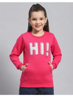 Monte Carlo - Girls Regular Fit Full Sleeve Round Neck Sweatshirt