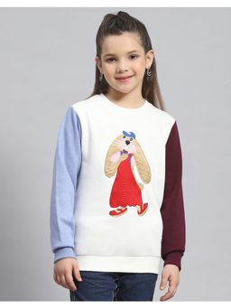 Monte Carlo - Girls Regular Fit Full Sleeve Round Neck Sweatshirt
