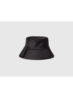 United Colors of Benetton - Polyester Textured Reversible Bucket Hat - Black