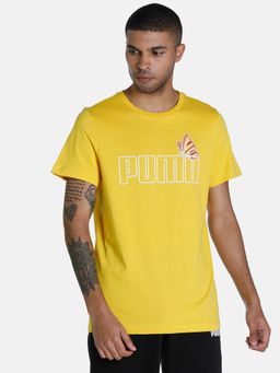 Puma - X1der Logo Mens Yellow T-shirt