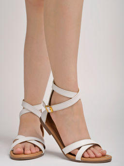 Shoetopia - Casual White Flat Sandals