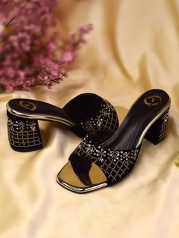 YASSIO - Women Black Alia Heels