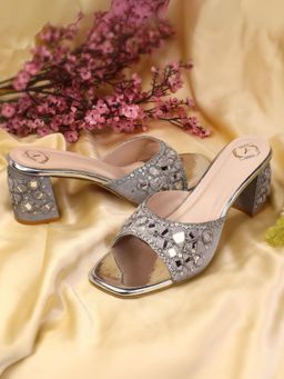 YASSIO - Women Silver Saeba Heels