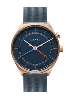 Obaku - Navy Blue Round Dial Analog Watch - V242GMVLML