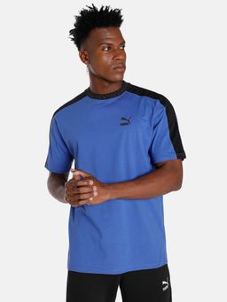 Puma - T7 Trend 7etter Mens Blue T-shirt