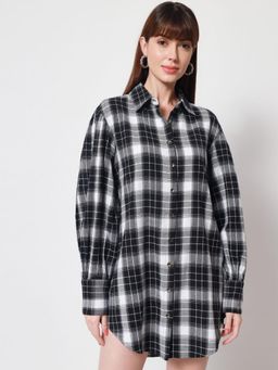 Beatnik - Women Black Cotton Full Sleeves Dress