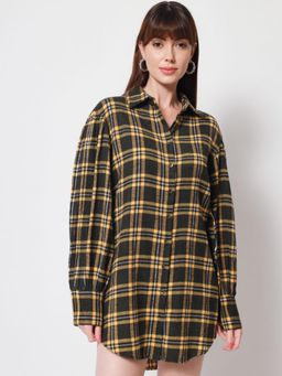 Beatnik - Women Yellow Cotton Full Sleeves Dress
