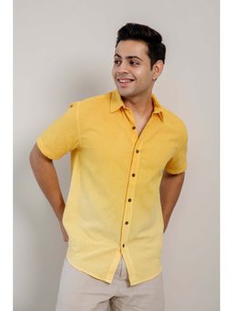 Studio Rabha - Summer Shandy Yellow Half Sleeve Shirt