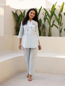 SAY - Floral Pure Cotton Night Suit (Set of 2)