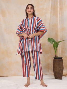 SAY - Women Striped Night Suit (Set of 2)