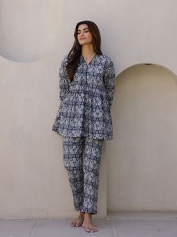 SAY - Ethnic Motifs Printed Pure Cotton Night Suit (Set of 2)
