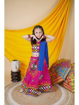 Ahhaaaa - Pink Embroidered Lehenga Choli with Dupatta (Set of 3)