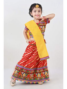 Ahhaaaa - Red Embroidered Lehenga Choli with Dupatta (Set of 3)