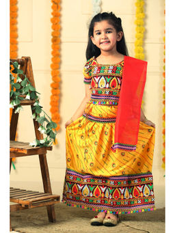 Ahhaaaa - Yellow Embroidered Lehenga Choli with Dupatta (Set of 3)