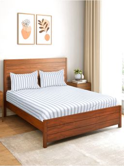 Saral Home - Caci Soft Bed Sheet with 2 Pillow Cover White (Queen)