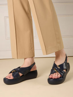 Inc.5 - Womens Navy Platform Sandals