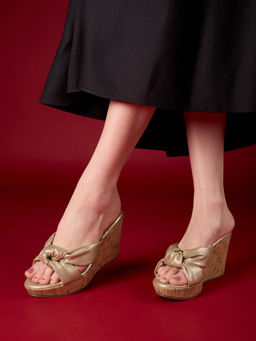 Inc.5 - Womens Gold Wedges Heels