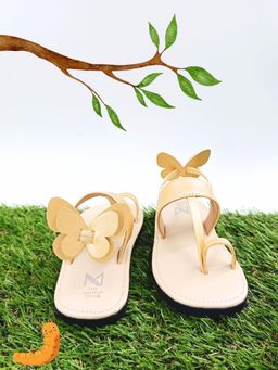 The Madras Trunk - Fairy Slip On Gold Sandals