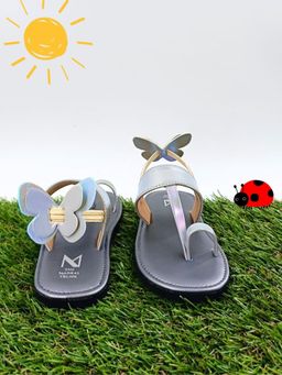 The Madras Trunk - Fairy Slip On Grey Sandals