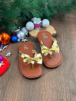 The Madras Trunk - Holly Slip On Gold Flats