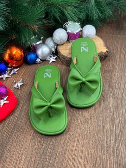 The Madras Trunk - Holly Slip On Green Flats