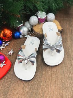 The Madras Trunk - Holly Slip On Silver Flats