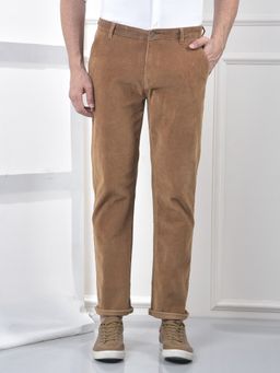 CRIMSOUNE CLUB - Men Brown Straight Corduroy Trouser