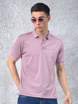 CRIMSOUNE CLUB - Men Mauve Polo T-Shirt