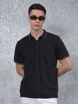 CRIMSOUNE CLUB - Men Black Polo T-Shirt