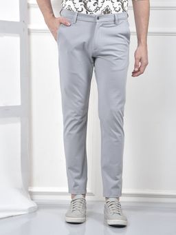 CRIMSOUNE CLUB - Men's Grey Smart Trousers