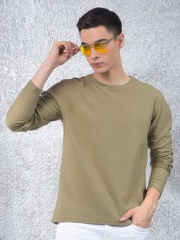 CRIMSOUNE CLUB - Olive Textured Sweatshirt