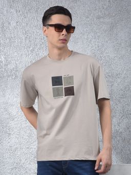 CRIMSOUNE CLUB - Men Purple Graphic Casual T-Shirt