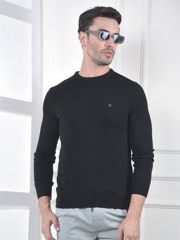 CRIMSOUNE CLUB - Men's Black Knitted Sweater