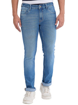 ColorPlus - Slim Fit Solid Dark Blue Jeans