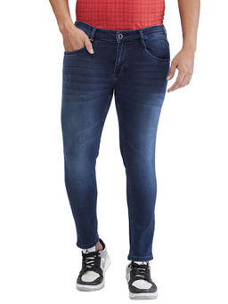 Parx - Skinny Fit Solid Dark Blue Jeans