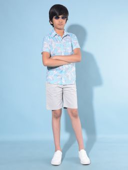 CRIMSOUNE CLUB - Boy's Blue Print Shirt