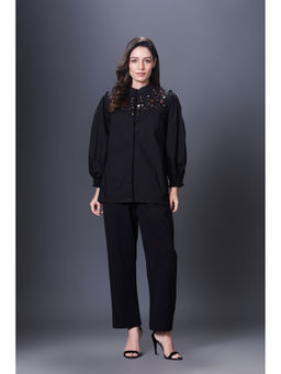 Deepika Arora - Black Jacket Style Co-Ord (Set of 2)