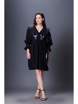 Deepika Arora - Black Dress With Sailor Collar
