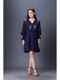 Deepika Arora - Purple Dress With Sailor Collar