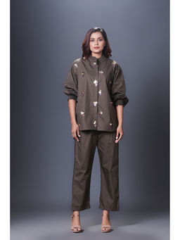 Deepika Arora - Olive Green Co-Ord (Set of 2)