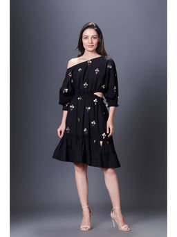 Deepika Arora - Black Off-Shoulder Dress