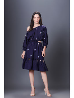 Deepika Arora - Purple Off-Shoulder Dress