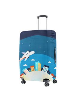 Cortina - Polyester Medium Washable Dust Proof SuitcaseTrolley Covers Dark Blue